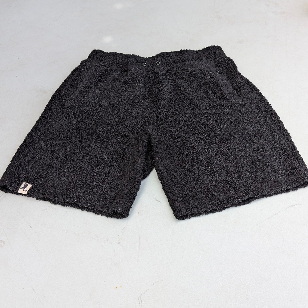 Sure Present History Yacht Club Fleece Shorts Men Black Sherpa